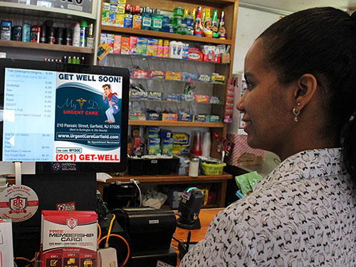 Digital Convenience Store Point of Sale Cash Register Walkup Advertising 1